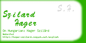 szilard hager business card